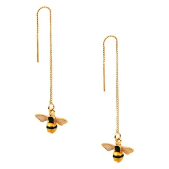 NWT Eye Candy Los Angeles Bee Drop Earrings - Picture 2 of 6